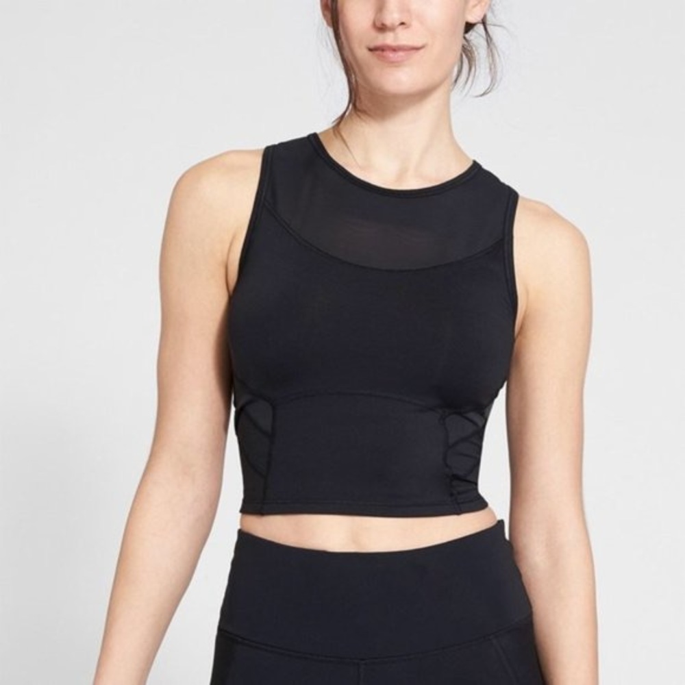 Athleta Stealth Mesh Crop Tank